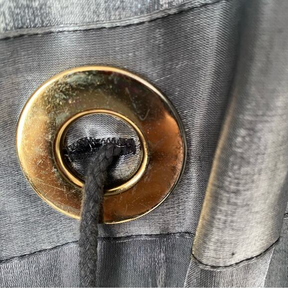 Miss California Apparel Vintage 70s Silver Metallic Zipper Jacket Drawstring MED - Picture 6 of 8